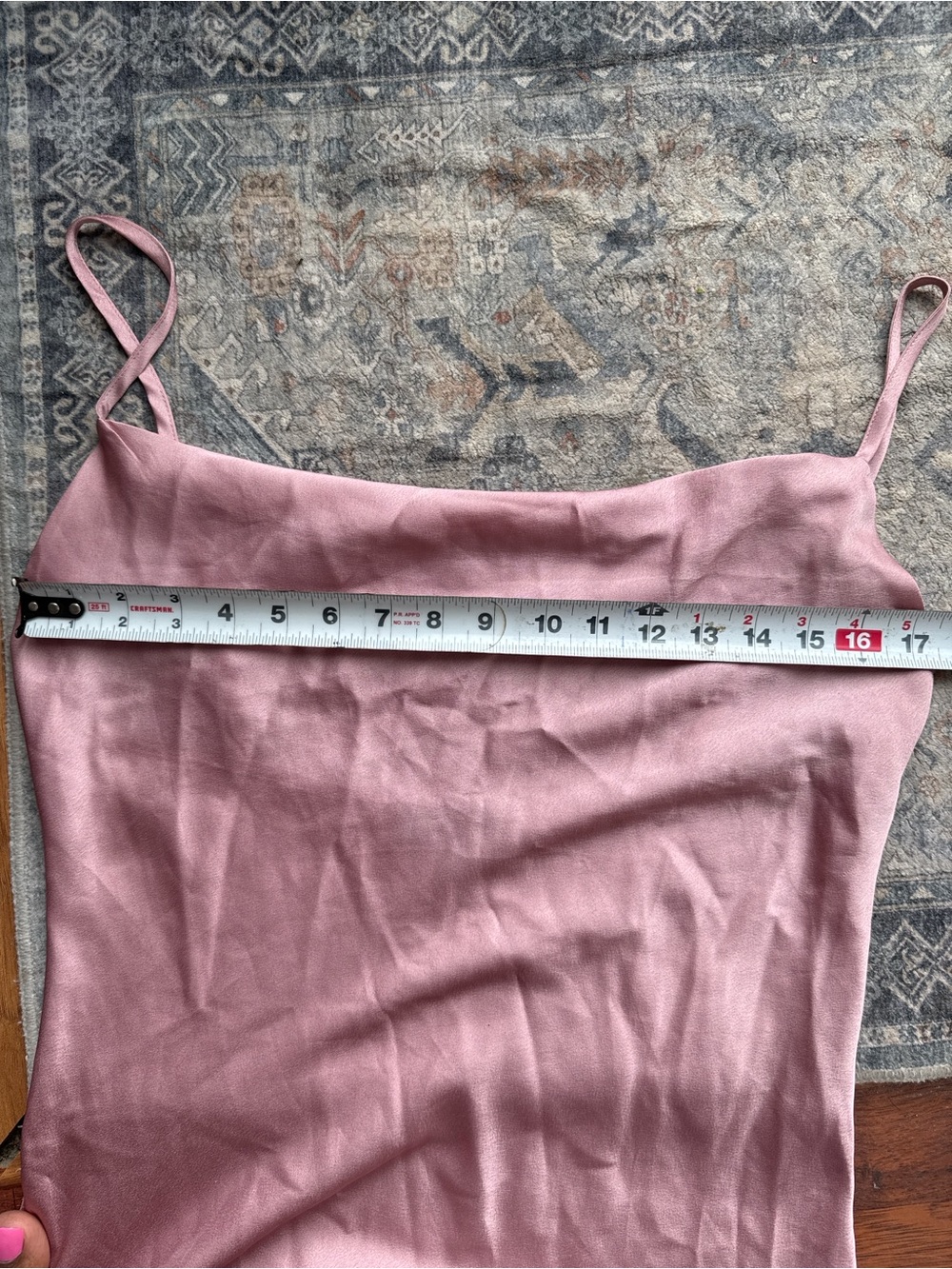 Paper Heart Pink Satin Slip Dress Cowl Neck Midi Dress Medium - Picture 9 of 11
